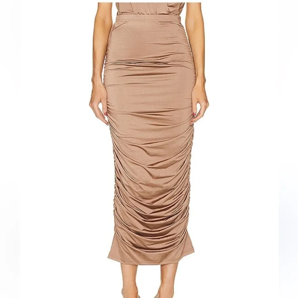 L'AGENCE Otis Pencil long skirt in ginger snap Small $325